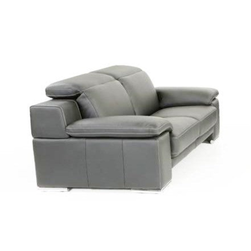 Lamod Italia Evergreen Modern Stone Grey Italian Leather Sofa  Model VGNT-EVERGREEN-SGRY-S