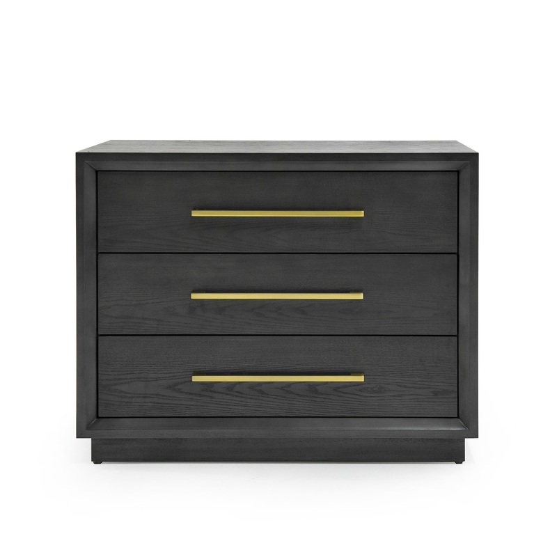 Modrest Manhattan Contemporary Grey And Gold Nightstand Model VGMA-BR-127-NS