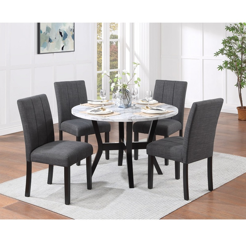 ACME Kusa 5PC Pack Dining Set W/Engineering Stone Top Model DN02014