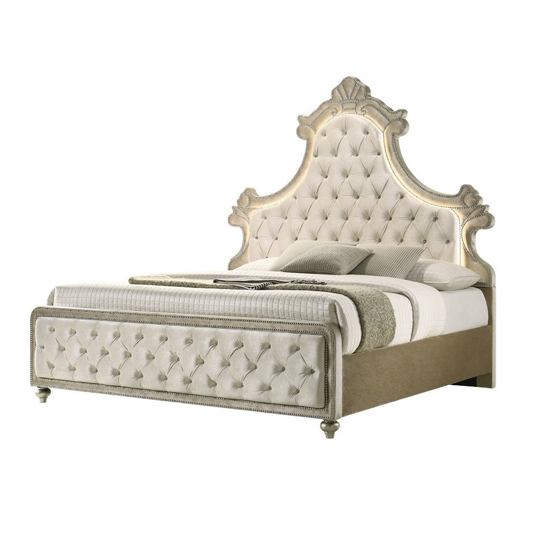 ACME Lucienne EK Bed W/Led Model BD02334EK