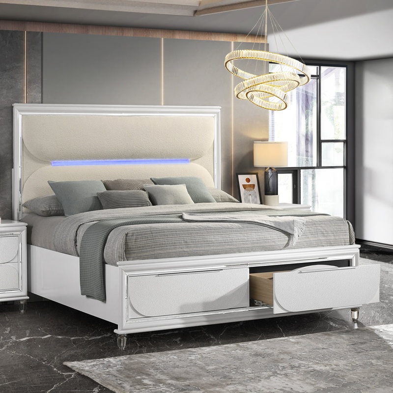 ACME Tarian Queen Bed W/Led & Storage Model BD02317Q
