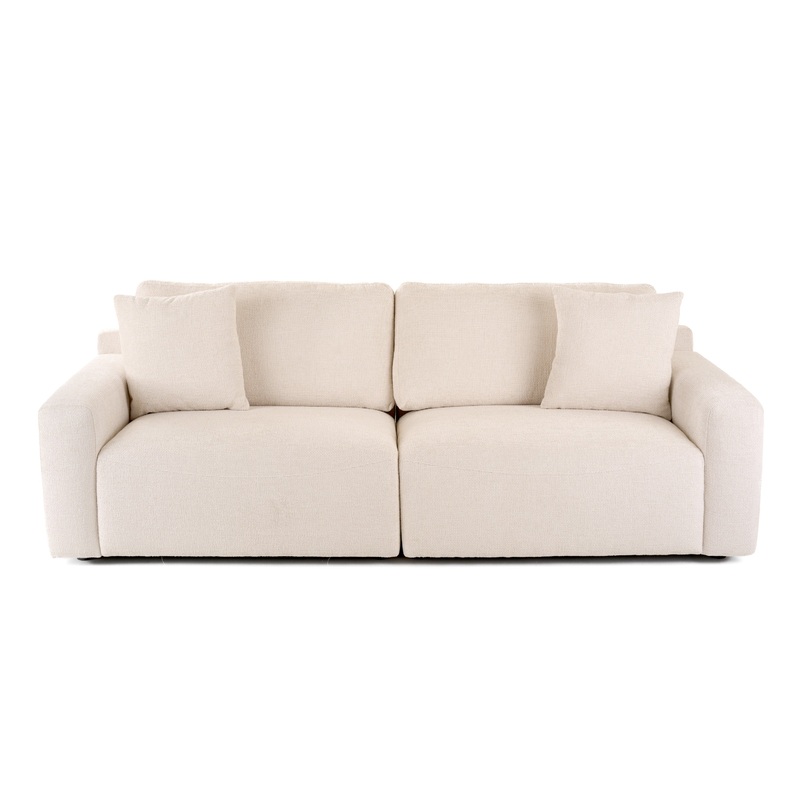 Divani Casa Gloria Modern White Fabric Sofa Model VGSX-22052-SOFA-PRL