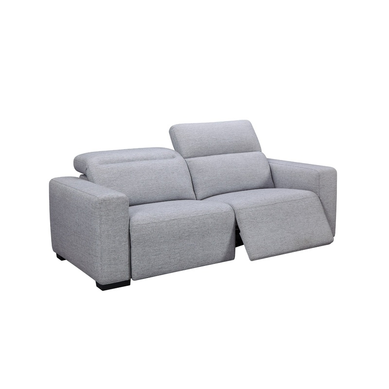 Divani Casa Bode Modern Grey Fabric Sofa With 2 Recliners Model VGMB-R211-P1-SOFA-M31
