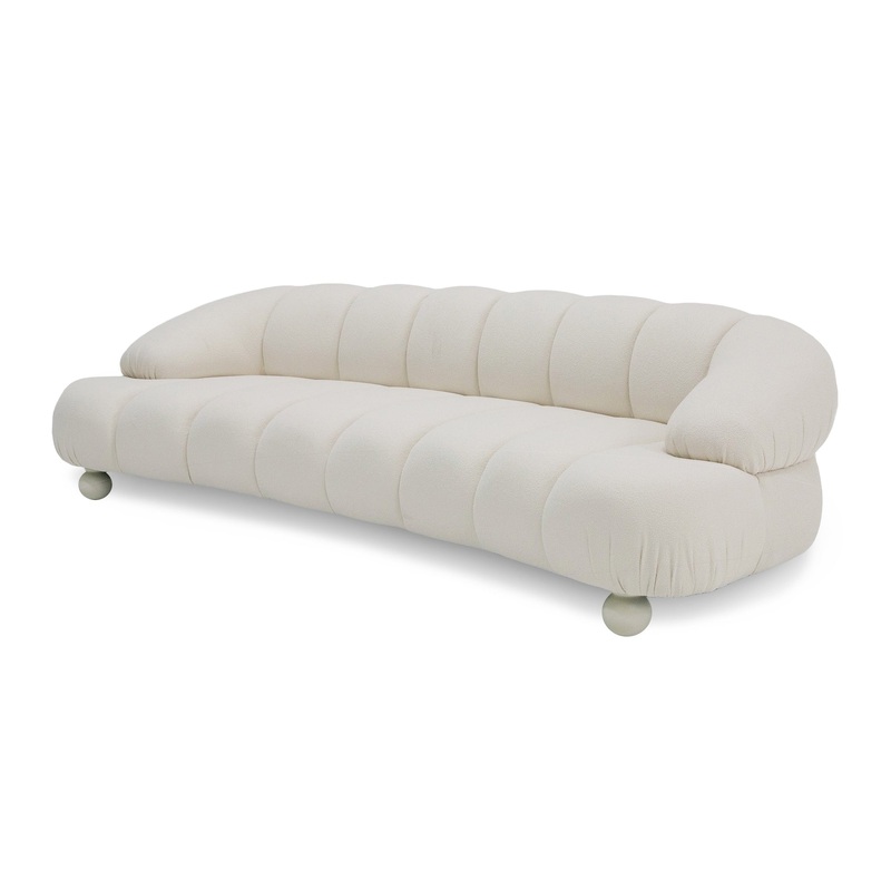 Divani Casa Duran Contemporary White Fabric 4 Seater Sofa Model VGOD-ZW-23002A-SOFA-WHT
