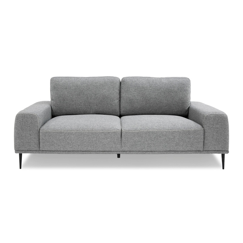 Divani Casa Fonda Modern Grey Fabric Sofa Model VGMB-2123-SOFA-GRY