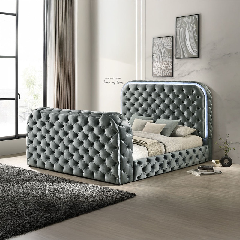 ACME Kana Queen Bed w/LED, Fireplace & TV Stand Model BD05072Q