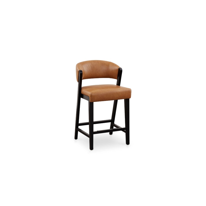 Asher Upholstered Faux Leather Counter Stool