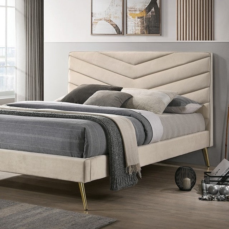 Vivar Bed Model Cm7220Bg-E.King Bed By Furniture Of America