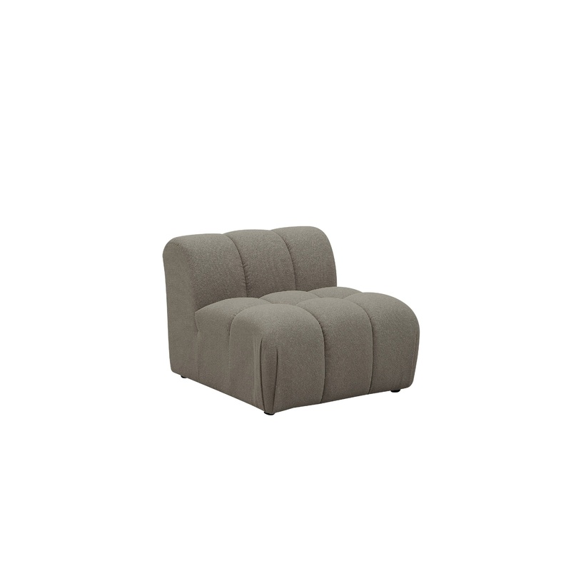 Divani Casa Juniper Modern Grey Fabric Modular Armless Seat (Set Of 5) Model VGEV2888-SEAT-GRY