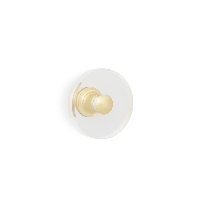 #47 Lucite Knob|1.25″ Knob|1.75″ Knob|Polished Brass