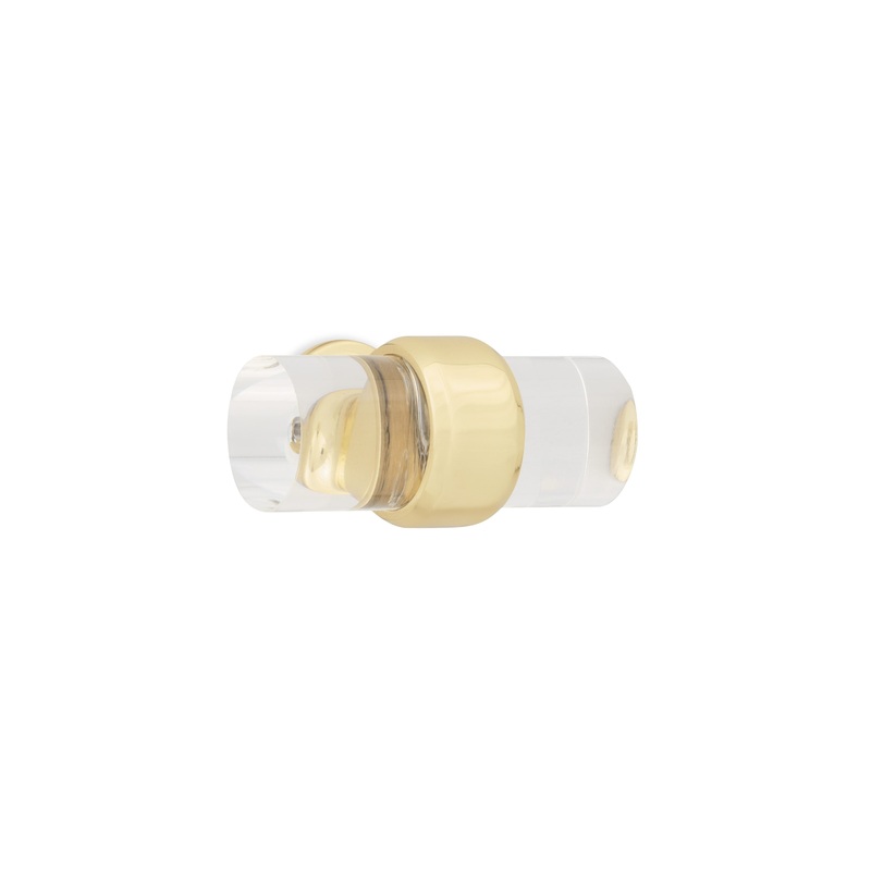 #47 Lucite T Knob|Burnished Brass|Polished Brass
