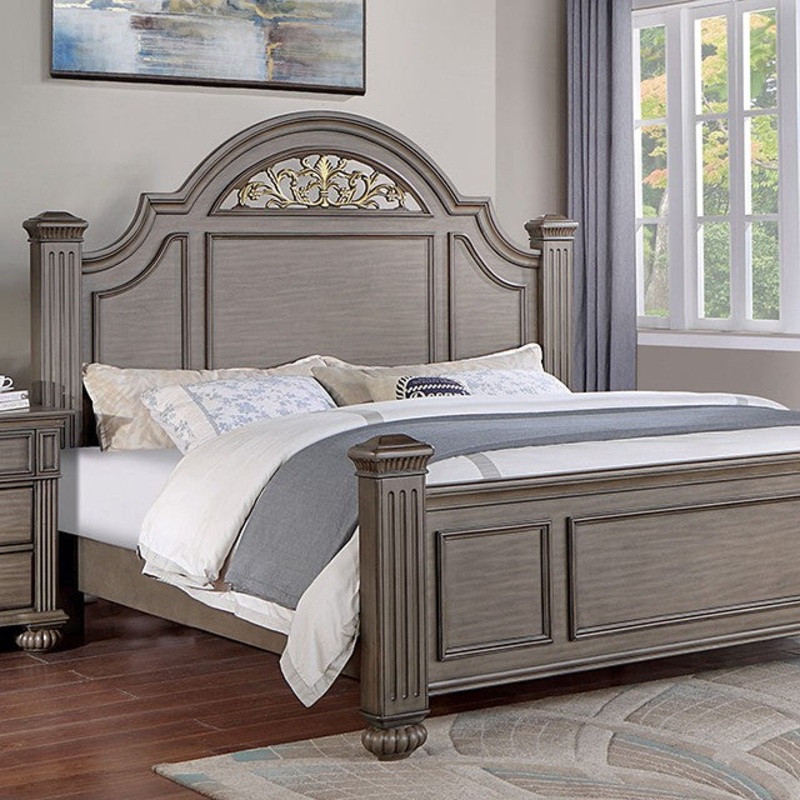 Syracuse Bed Model Cm7129Gy By Furniture Of America