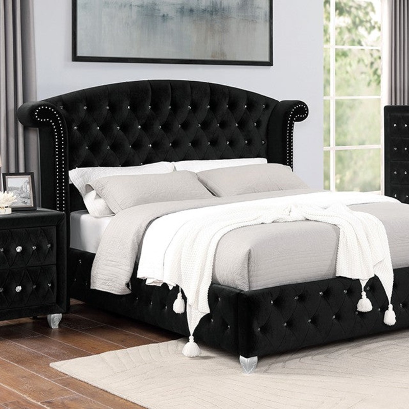 Zohar Bed Model Cm7130Bk-E.King Bed By Furniture Of America