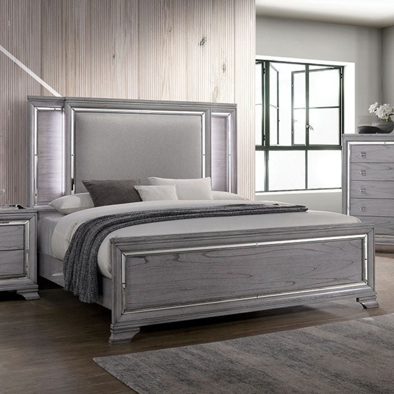 Alanis Bed Model Cm7579-Queen Bed By Furniture Of America