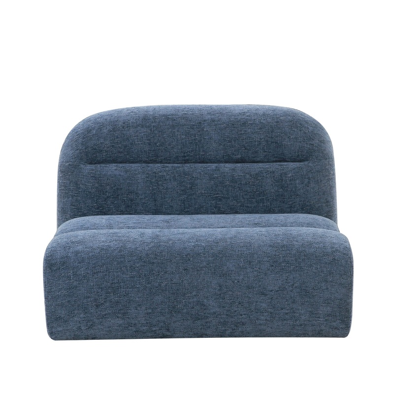 Divani Casa Forman Modern Blue Fabric Modular Armless Sectional Seat Model VGOD-ZW-23029-ARM