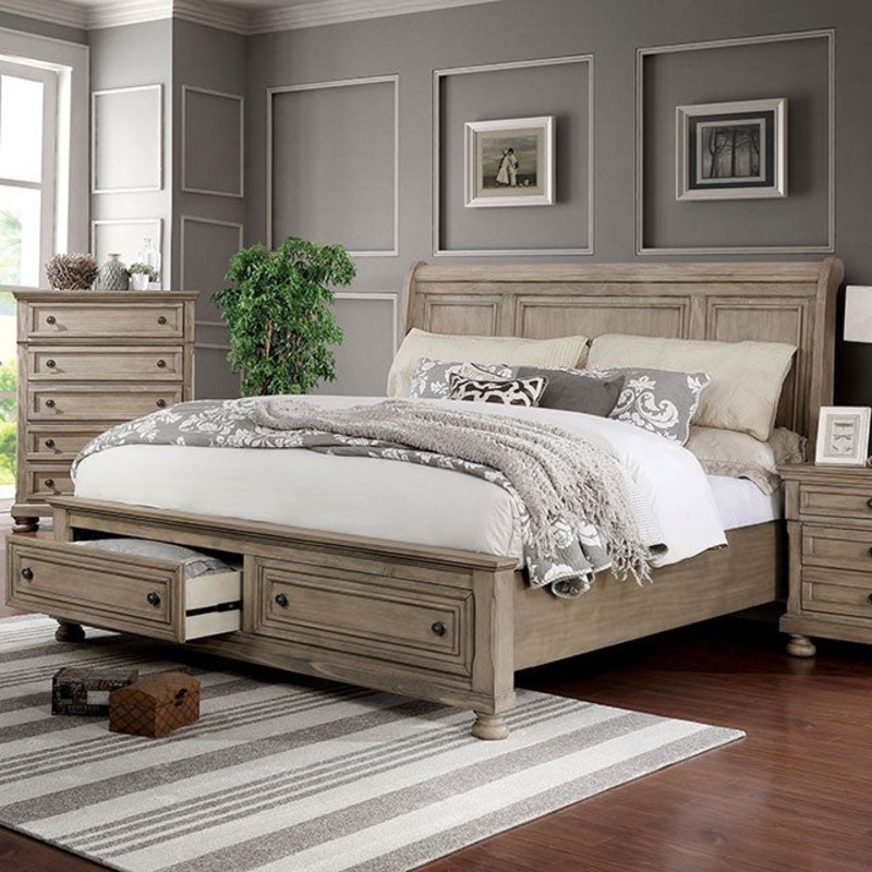 Wells Bed Model Cm7568-E.King Bed By Furniture Of America