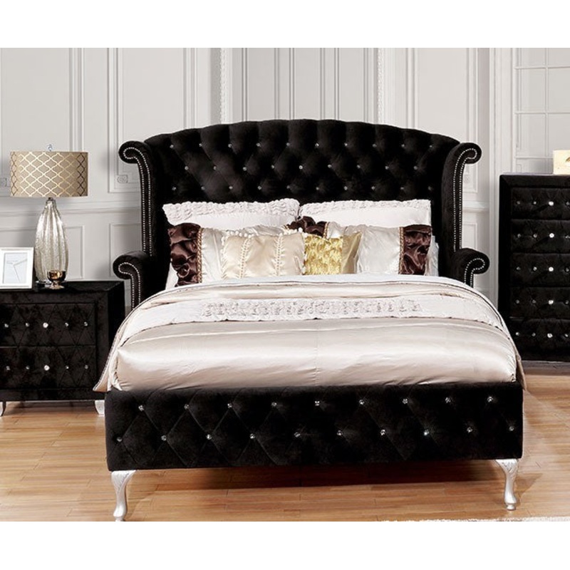 Alzir Bed Model Cm7150Bk-Queen Bed By Furniture Of America