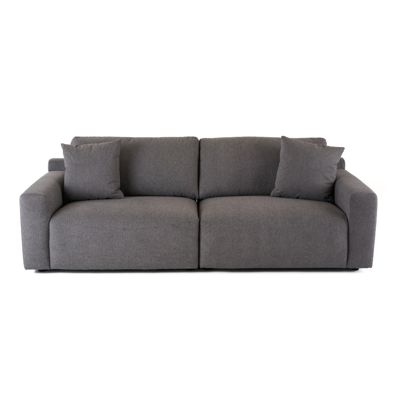 Divani Casa Gloria Modern Grey Fabric Sofa Model VGSX-22052-SOFA-SILT