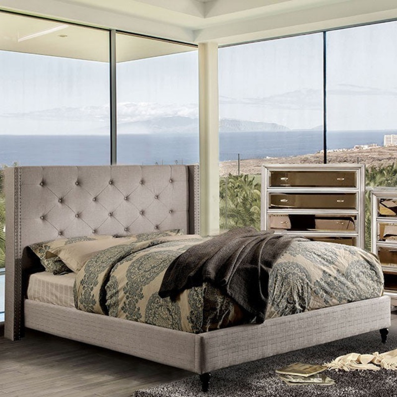 Anabelle Bed Model Cm7677Gy-Full Bed By Furniture Of America