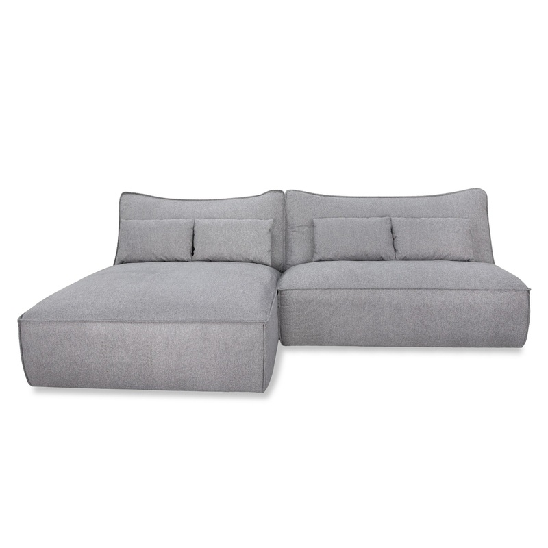 Divani Casa Racine Modern Grey Fabric Modular Sectional Sofa Model VGSX-FF22054-SILT
