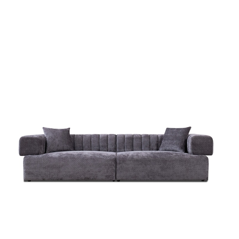 Divani Casa Moreno Modern Grey Fabric 4 Seater Sofa Model VGAH-SF2034-GRY