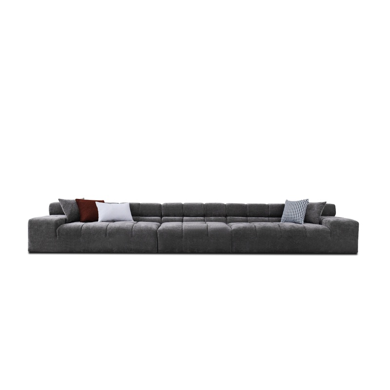 Divani Casa Rhonda Modern Grey Fabric 4 Seater Sofa Model VGAH-SF2037-GRY