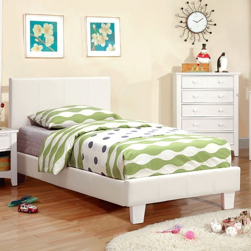 Winn Park Bed Model Cm7008Wh-Twin Bed By Furniture Of America