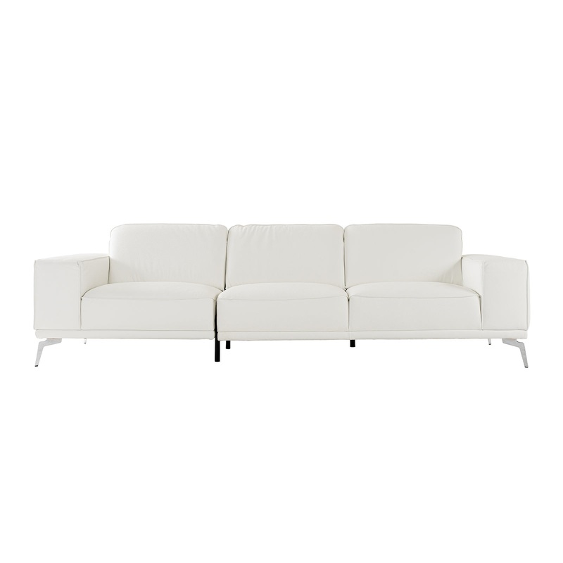 Lamod Italia Soho Italian White Leather Sofa Model VGDTSOHO-SF-WHT