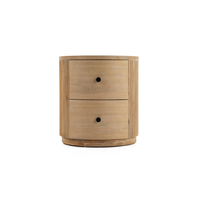 Modrest Jacobson Modern Natural Acacia Nightstand Model VGWD-LYO-BST02