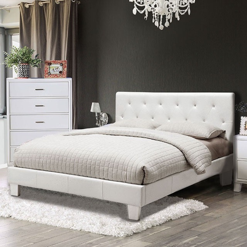 Velen Bed Model Cm7949Wh-E.King Bed By Furniture Of America
