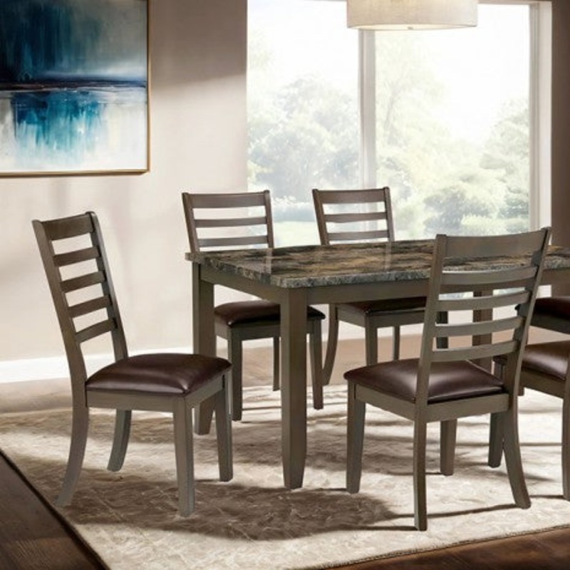 Adia 7 Pc. Dinning Table Set Model Tm3103T-7Pk-Side Chair By Furniture Of America