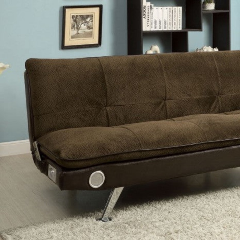 Gallagher Futon Sofa Model Cm2675Br-Fold-Down By Furniture Of America