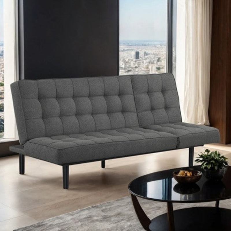 Napervill Futon Sofa Model Fm2802Dg-Chaise By Furniture Of America