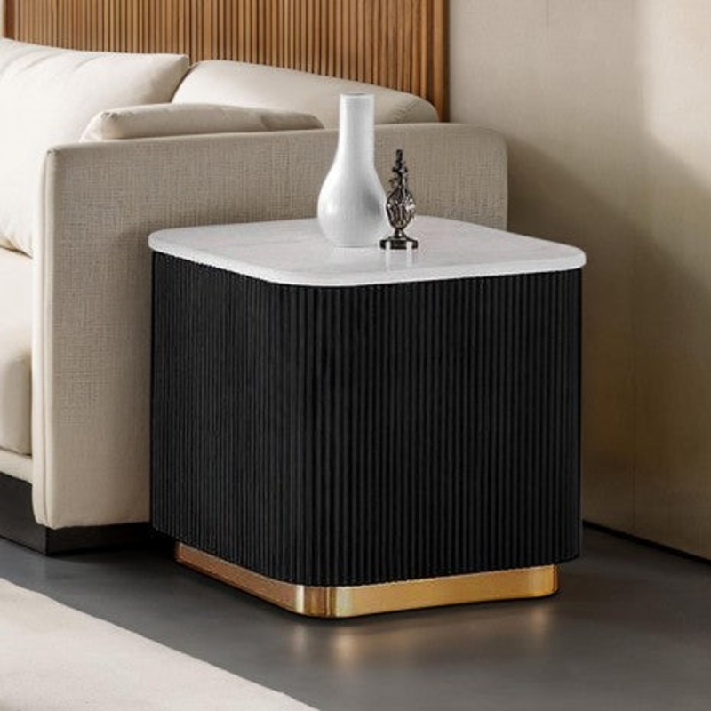 Virden Square End Table Model Fm47000Bk-Es By Furniture Of America