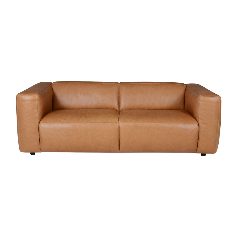 Divani Casa Atka Modern Brown Leather Sofa Model VGMB-MB-2361-BRN