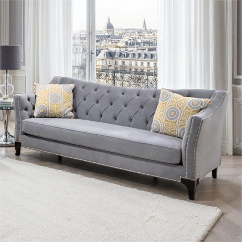 Wilmette Sofa Model Sm2296Gy-Sf By Furniture Of America