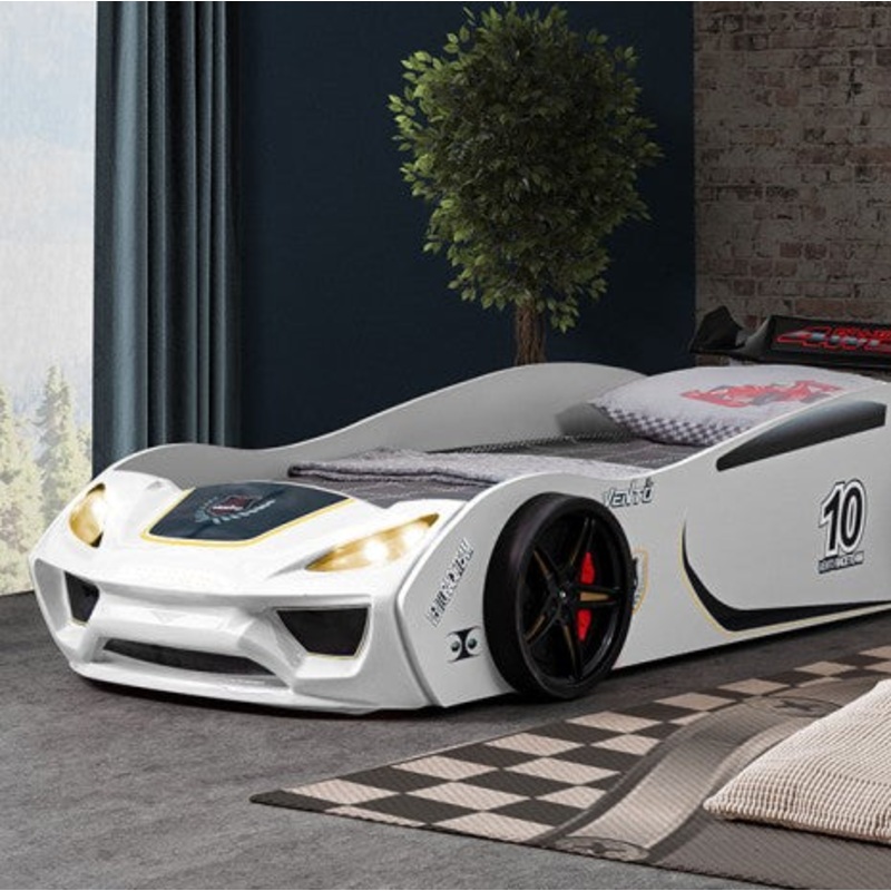 Pacefinder Car Bed Model Foa7731Wh-Bed By Furniture Of America