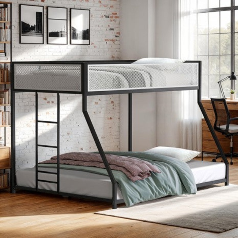 Southall Twin/Full Metal Bunk Bed Model Fm-Bk1201Bk-Tf By Furniture Of America