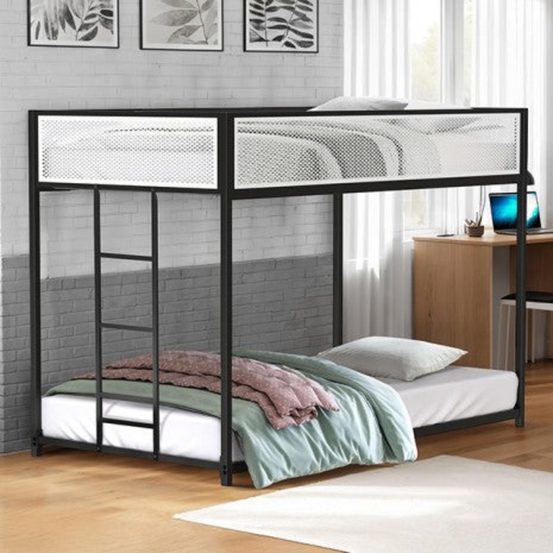 Southall Twin/Twin Metal Bunk Bed Model Fm-Bk1201Bk-Tt By Furniture Of America