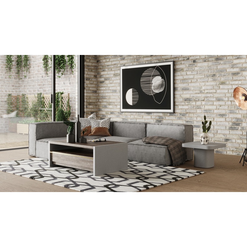 Divani Casa Navstar Contemporary Grey Fabric Modular Sectional Sofa Model VGUIMY768