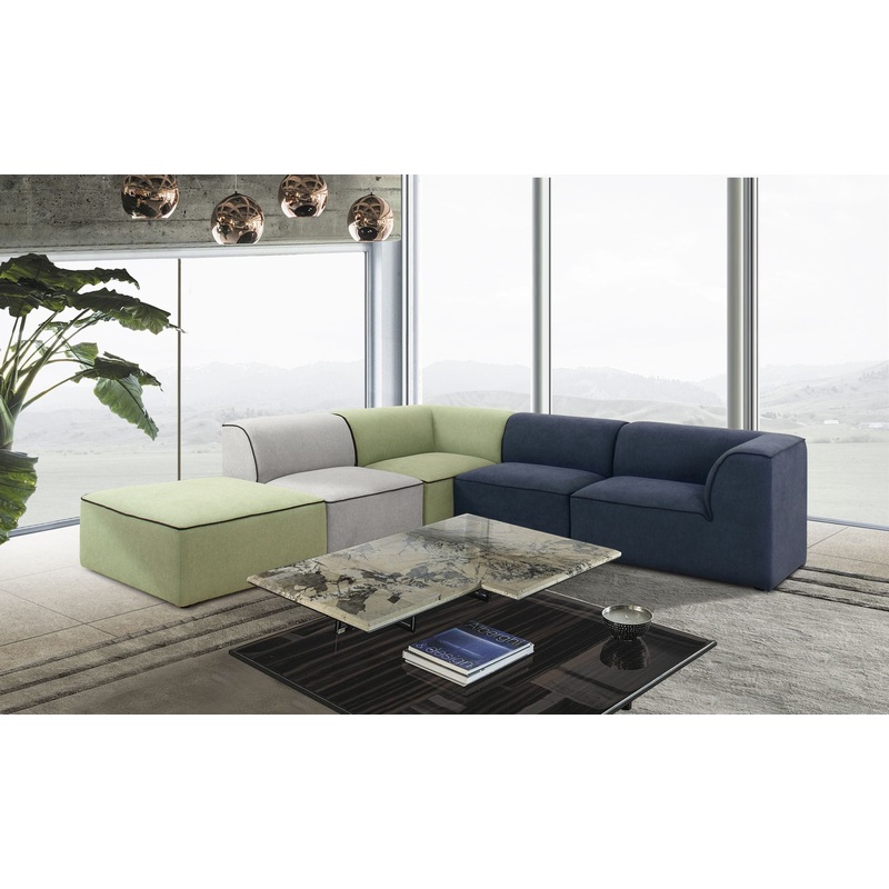 Divani Casa Polo Modern Green & Blue & Grey Fabric Modular Sectional Sofa Model VGKNK8592-MULTI-SECT