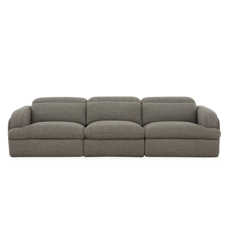 Divani Casa Ambler Modern Brown Fabric Sofa With 2 Power Recliners Model VGKV-KM.6629-SOFA-EARTH