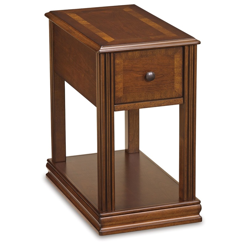 Breegin – Chair Side End Table – Removable Tray – Brown