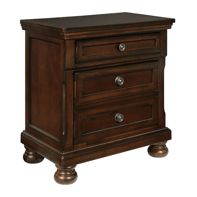 Porter – Two Drawer Night Stand – Dark Brown