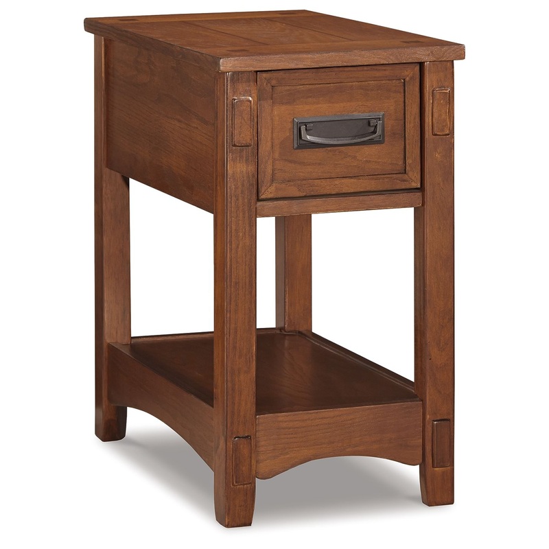 Breegin – Chair Side End Table – 1 Drawer – Brown