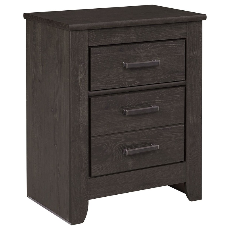 Brinxton – Two Drawer Night Stand – Charcoal