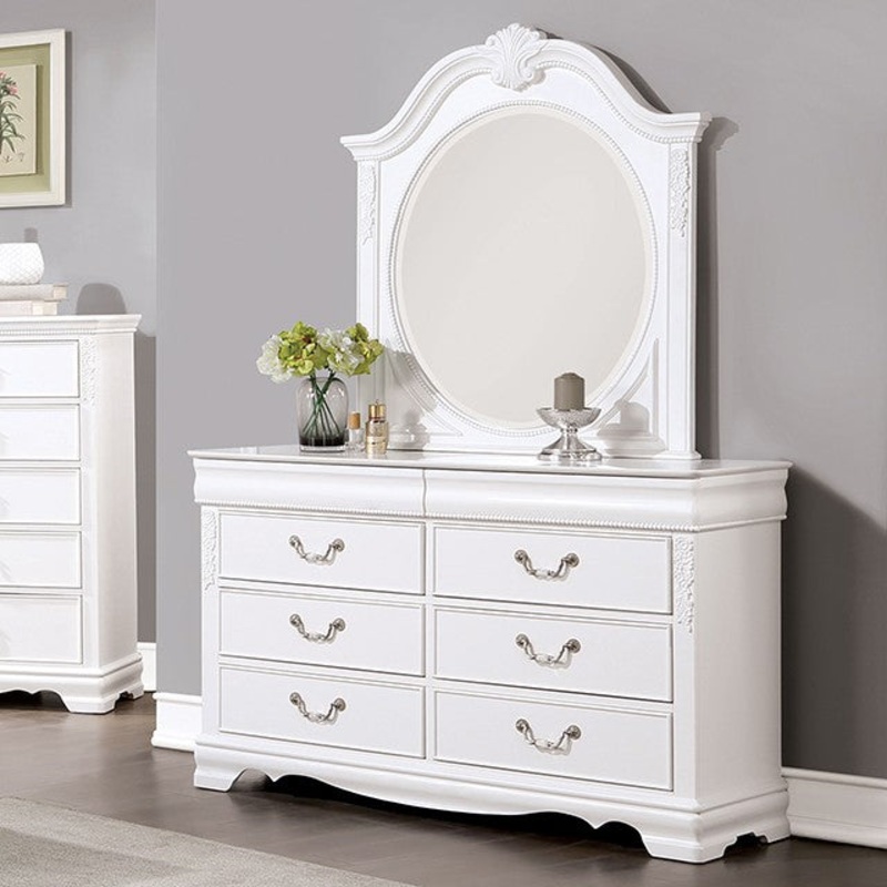 ALECIA DRESSER By FURNITURE OF AMERICA CM7458WH-D