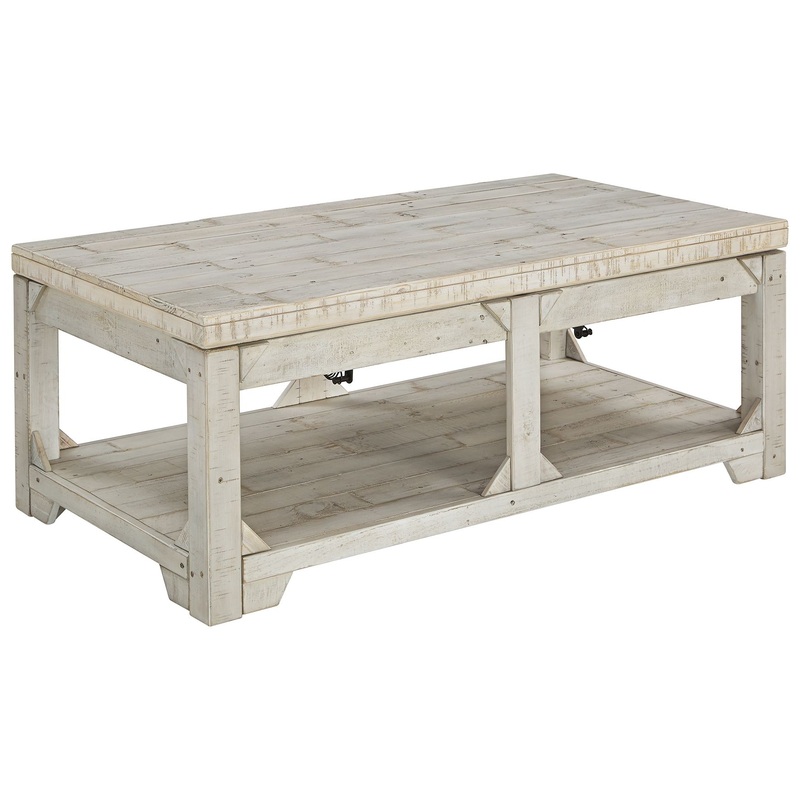 Fregine – Lift Top Cocktail Table – Whitewash