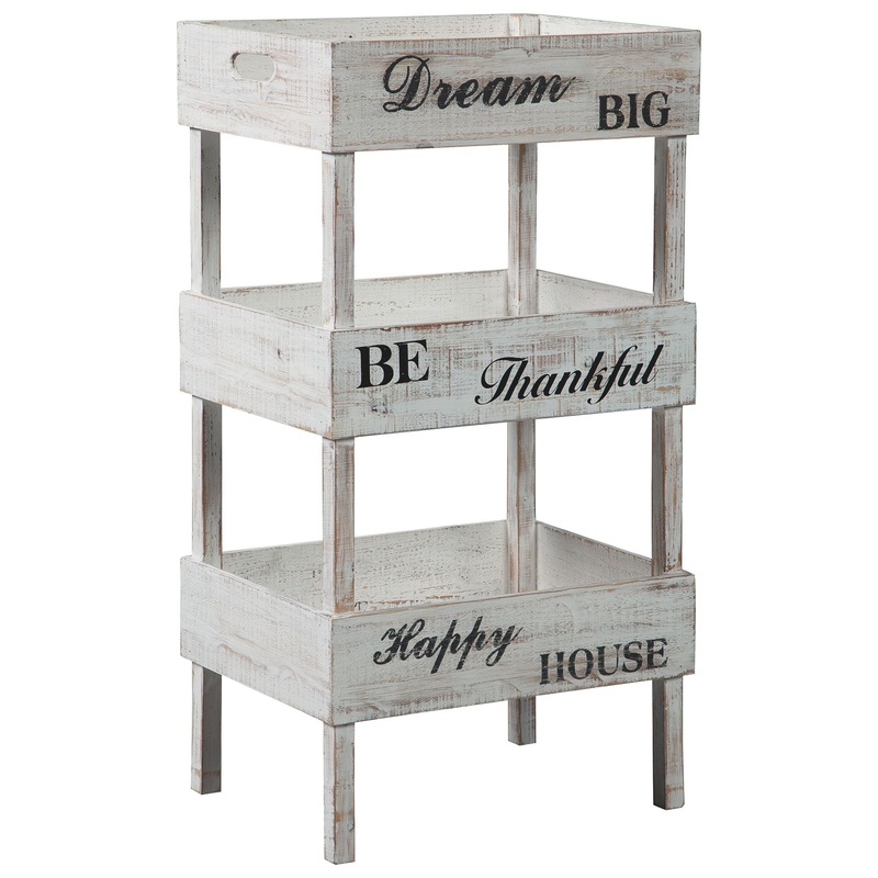 Yulton – Storage Shelf – Antique White