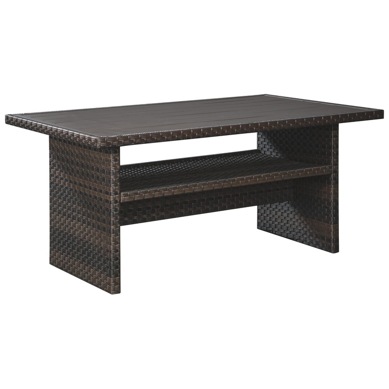 Easy Isle – RECT Multi-Use Table – Dark Brown / Beige